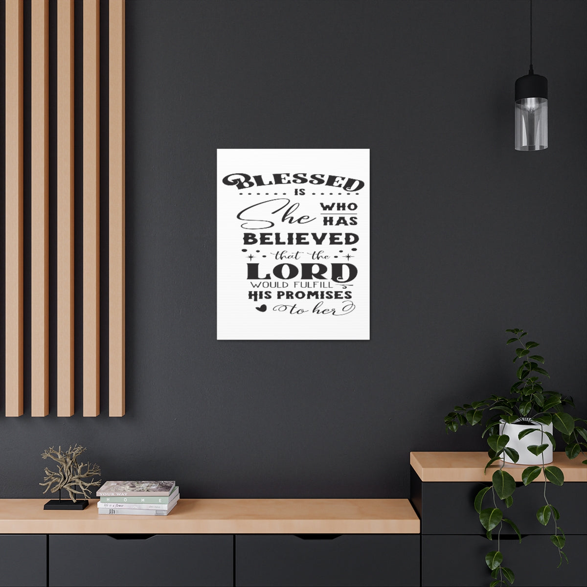 Scripture Walls Blessed Is Who Luke 1:45 Christian Wall Art Print Ready to Hang Unframed-Express Your Love Gifts