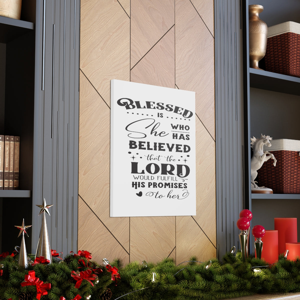 Scripture Walls Blessed Is Who Luke 1:45 Christian Wall Art Print Ready to Hang Unframed-Express Your Love Gifts