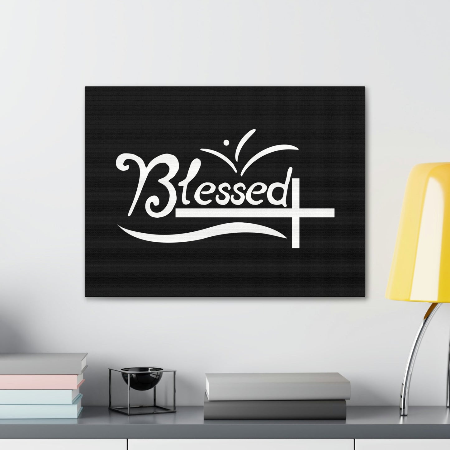Blessed Jeremiah 17:7 White Cross Black Christian Wall Art Bible Verse Print Ready to Hang Unframed-Express Your Love Gifts