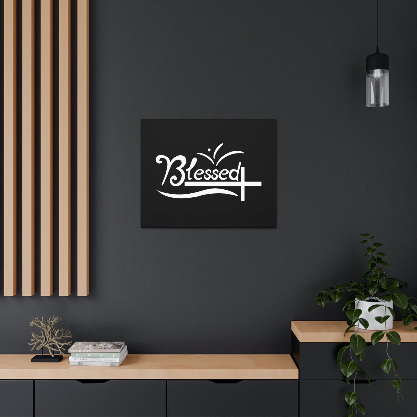 Blessed Jeremiah 17:7 White Cross Black Christian Wall Art Bible Verse Print Ready to Hang Unframed-Express Your Love Gifts