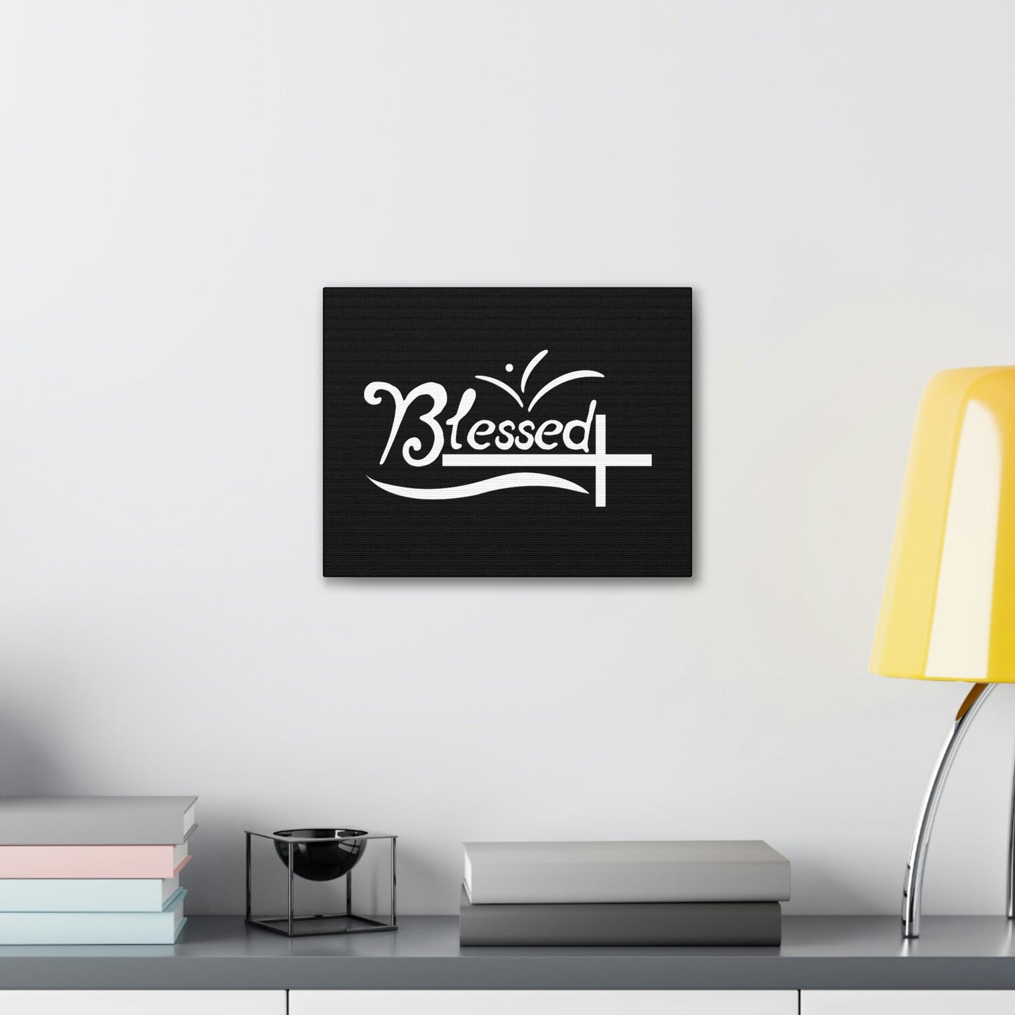 Blessed Jeremiah 17:7 White Cross Black Christian Wall Art Bible Verse Print Ready to Hang Unframed-Express Your Love Gifts
