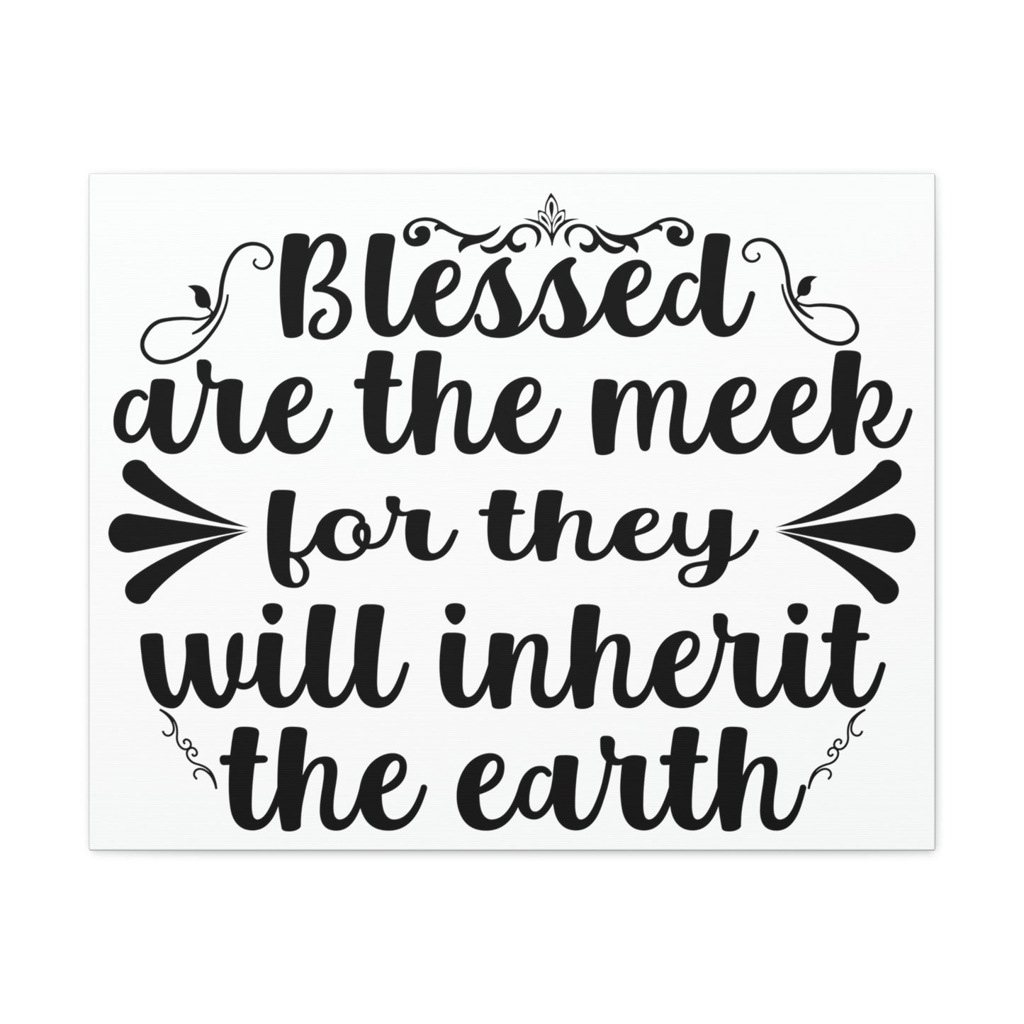Blessed Matthew 5:5 Christian Wall Art Print Ready to Hang Unframed-Express Your Love Gifts
