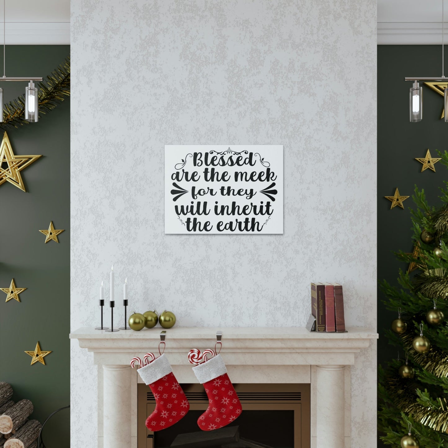 Scripture Walls Blessed Matthew 5:5 Christian Wall Art Print Ready to Hang Unframed-Express Your Love Gifts