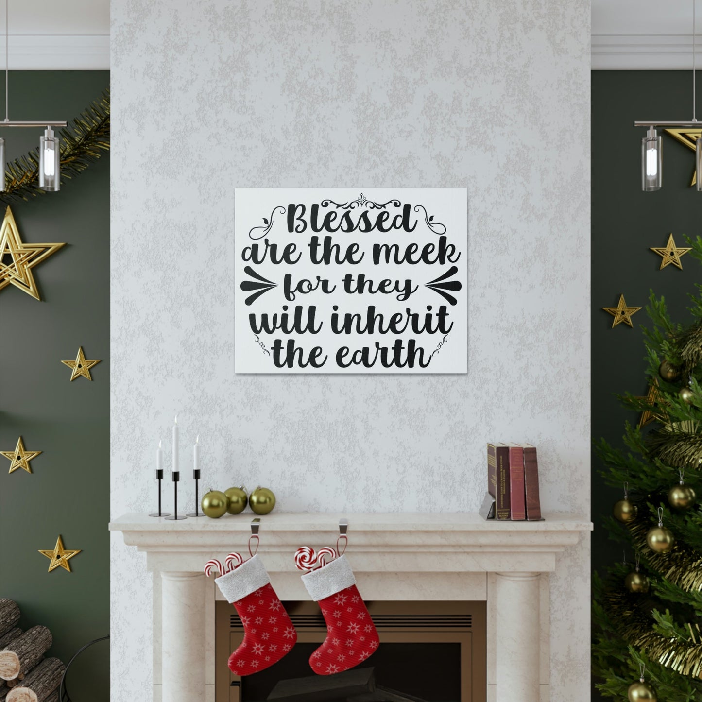 Scripture Walls Blessed Matthew 5:5 Christian Wall Art Print Ready to Hang Unframed-Express Your Love Gifts
