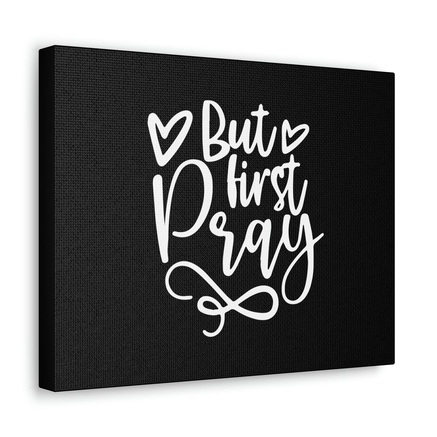 But First Pray Luke 18:1 Two Hearts Christian Wall Art Bible Verse Print Ready to Hang Unframed-Express Your Love Gifts