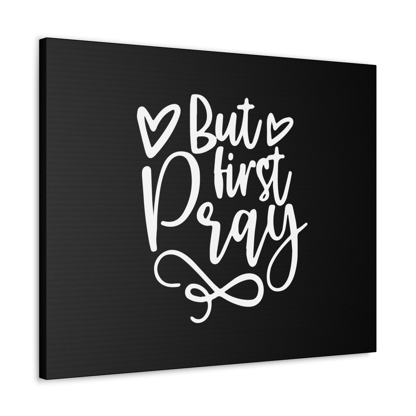 But First Pray Luke 18:1 Two Hearts Christian Wall Art Bible Verse Print Ready to Hang Unframed-Express Your Love Gifts