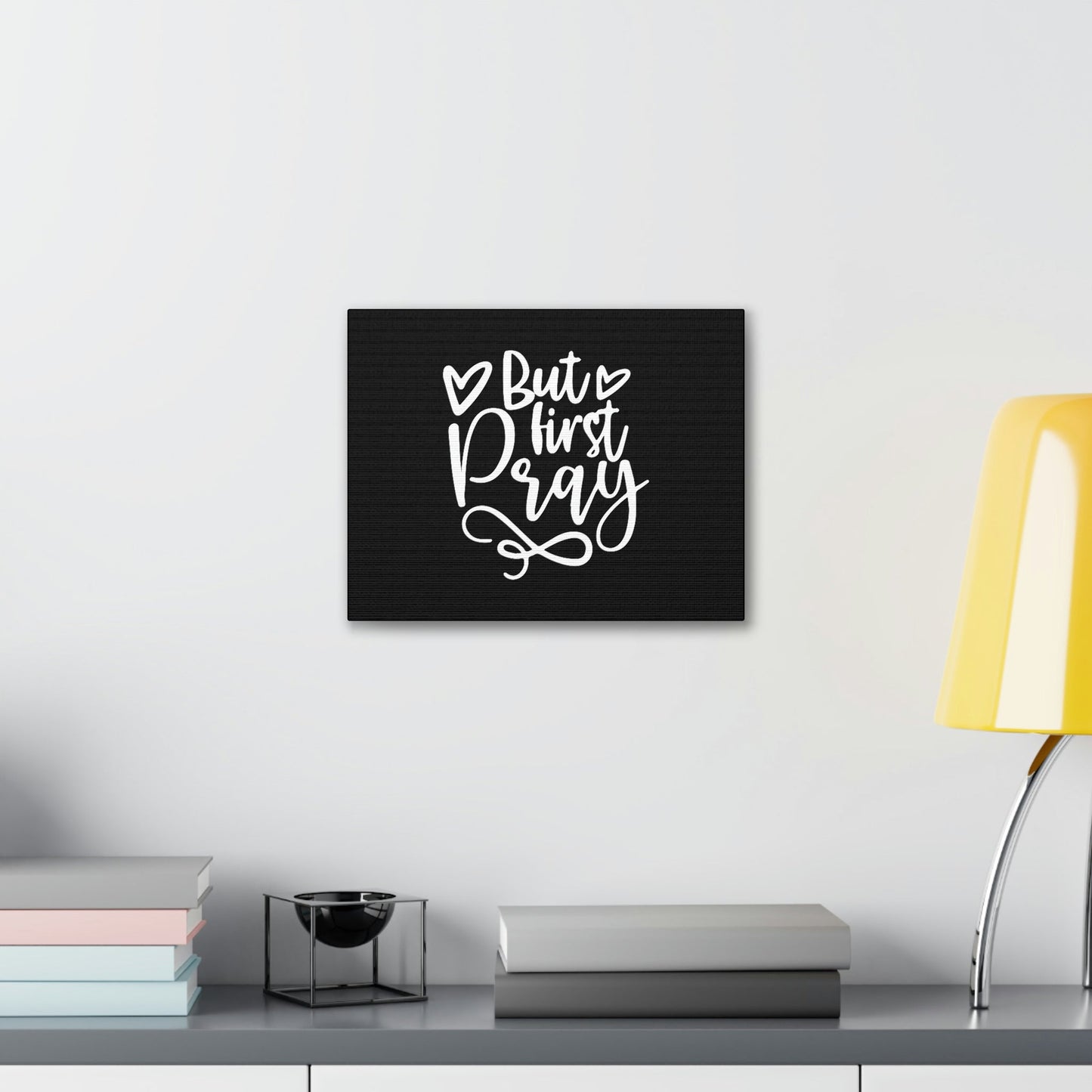 But First Pray Luke 18:1 Two Hearts Christian Wall Art Bible Verse Print Ready to Hang Unframed-Express Your Love Gifts