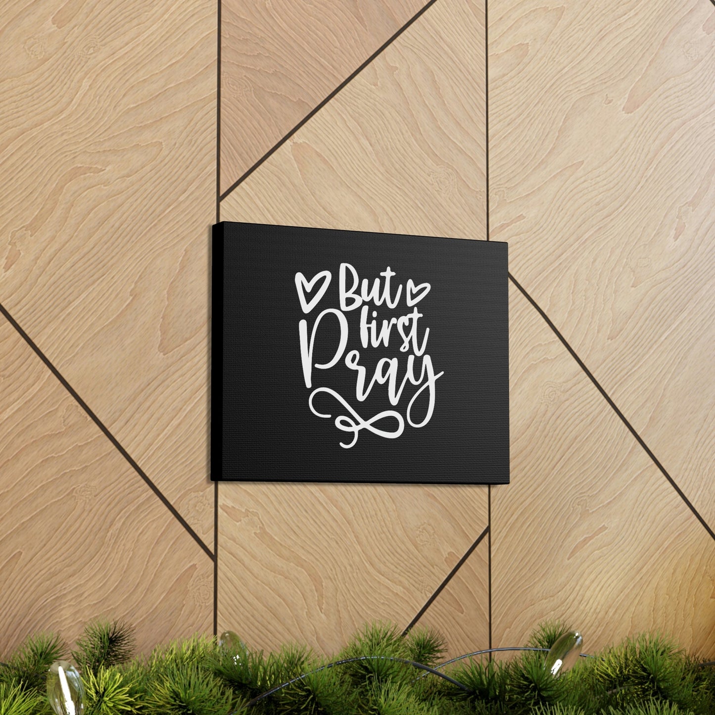 But First Pray Luke 18:1 Two Hearts Christian Wall Art Bible Verse Print Ready to Hang Unframed-Express Your Love Gifts