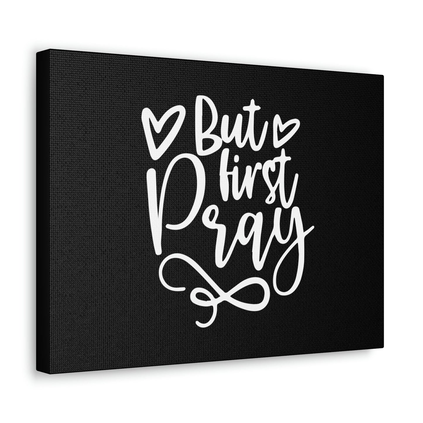 But First Pray Luke 18:1 Two Hearts Christian Wall Art Bible Verse Print Ready to Hang Unframed-Express Your Love Gifts