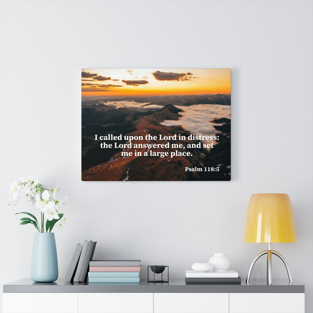 Scripture Walls Called on the Lord Psalm 118:5 Bible Verse Canvas Christian Wall Art Ready to Hang Unframed-Express Your Love Gifts