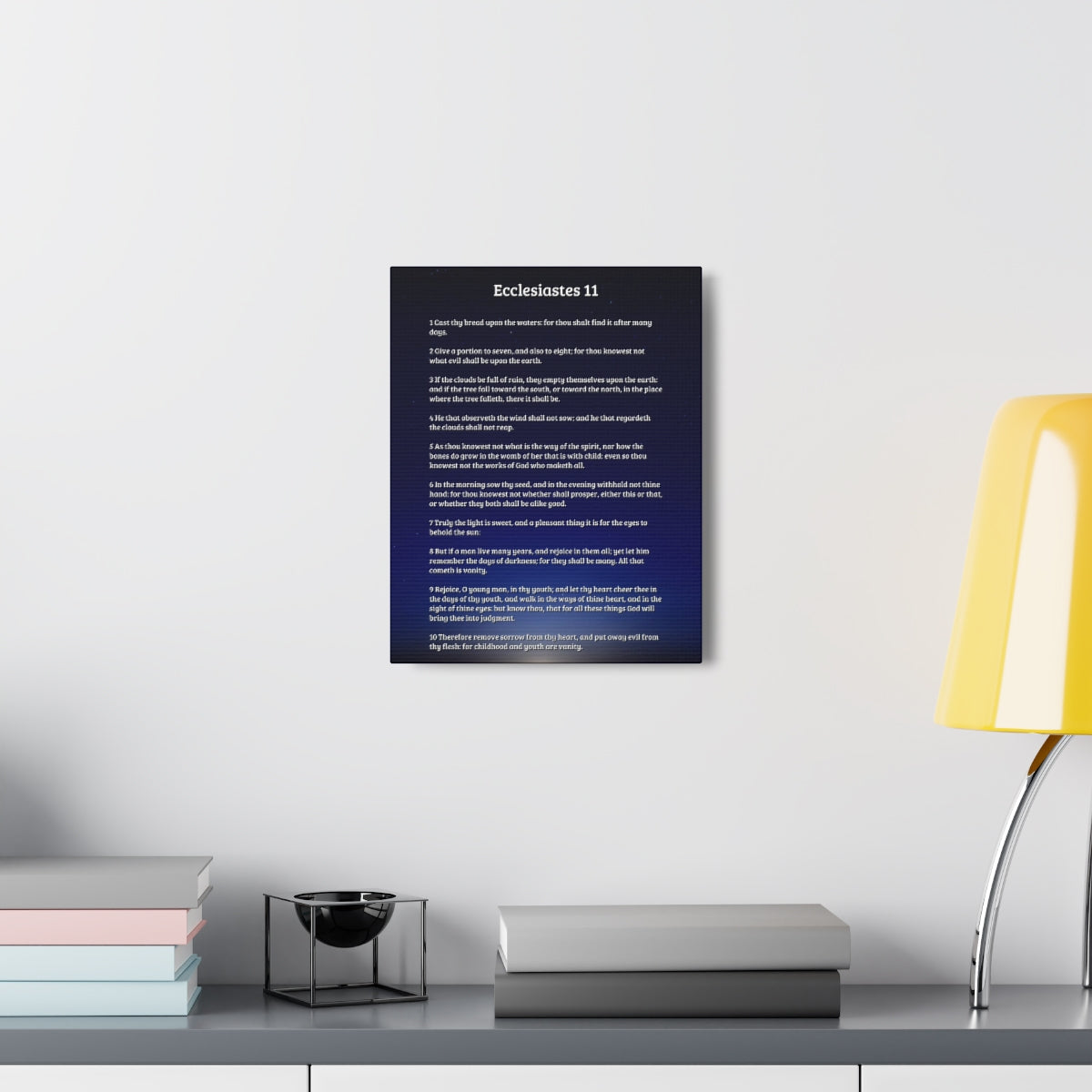 Scripture Walls Ecclesiastes 11 Chapter Sky Charity Bible Canvas Christian Wall Art Ready to Hang Unframed-Express Your Love Gifts