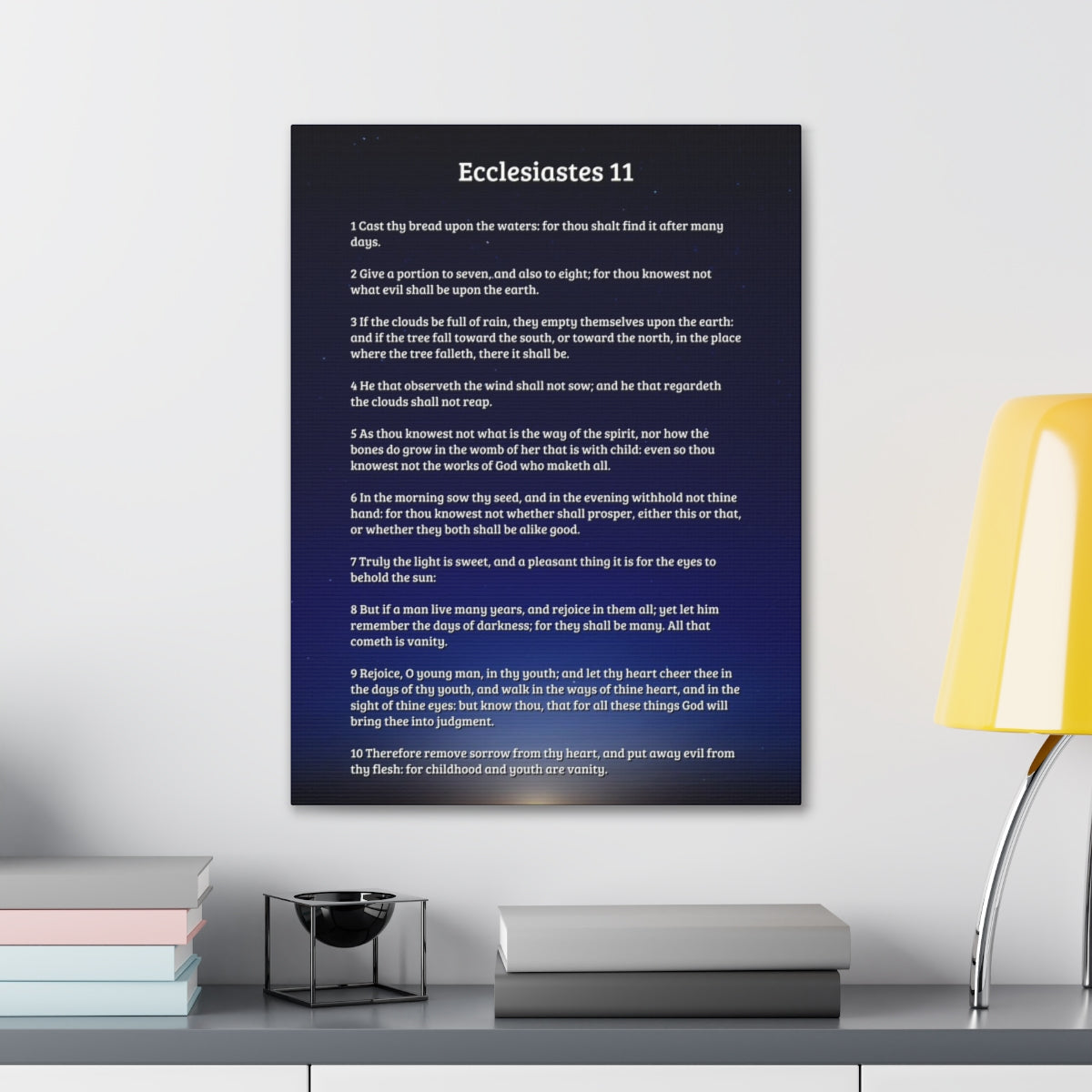 Scripture Walls Ecclesiastes 11 Chapter Sky Charity Bible Canvas Christian Wall Art Ready to Hang Unframed-Express Your Love Gifts