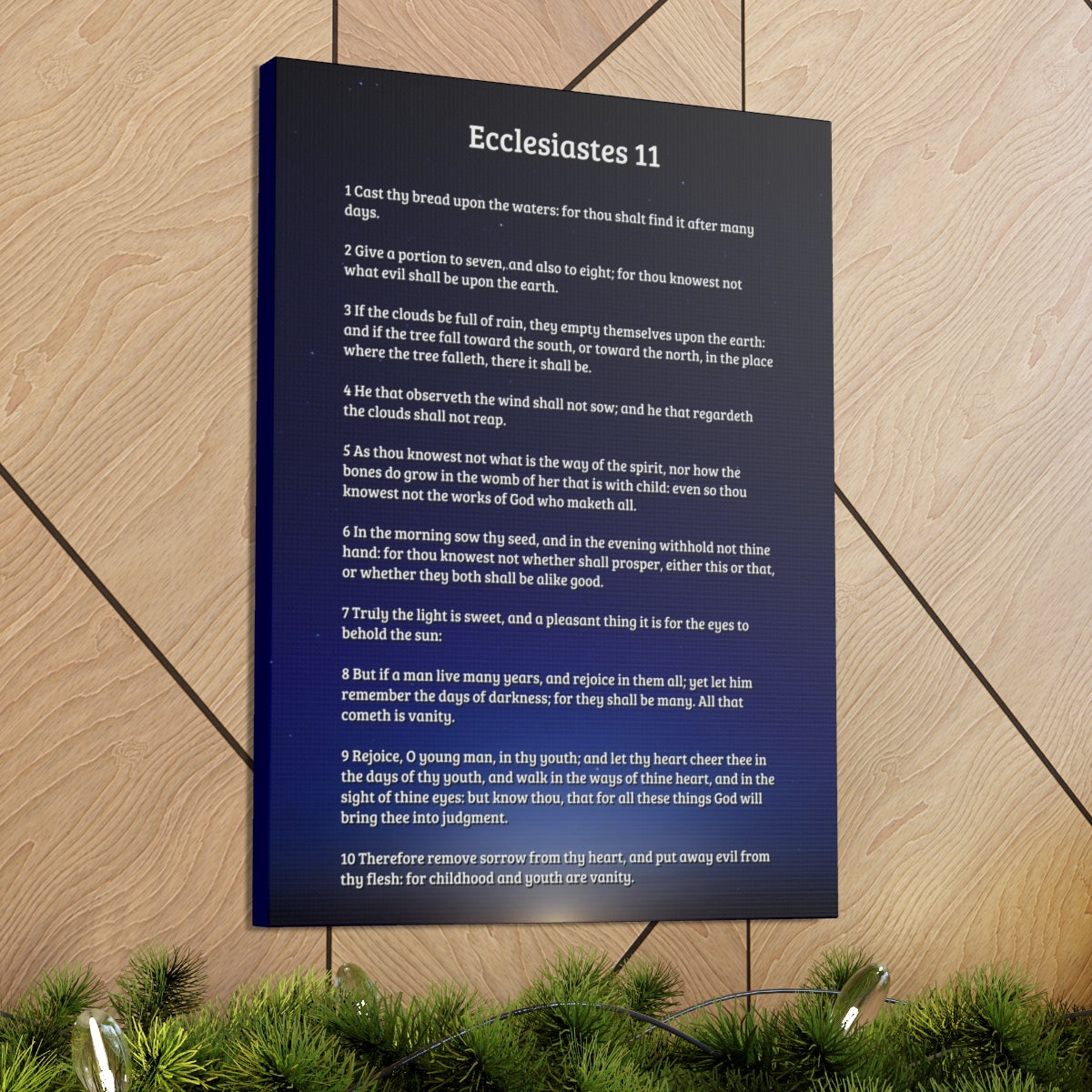 Scripture Walls Ecclesiastes 11 Chapter Sky Charity Bible Canvas Christian Wall Art Ready to Hang Unframed-Express Your Love Gifts