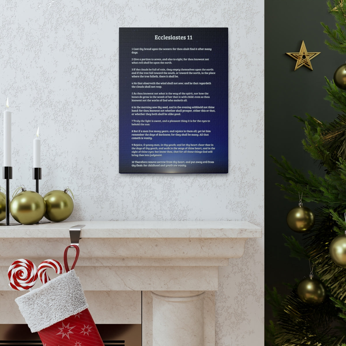 Scripture Walls Ecclesiastes 11 Chapter Sky Charity Bible Canvas Christian Wall Art Ready to Hang Unframed-Express Your Love Gifts