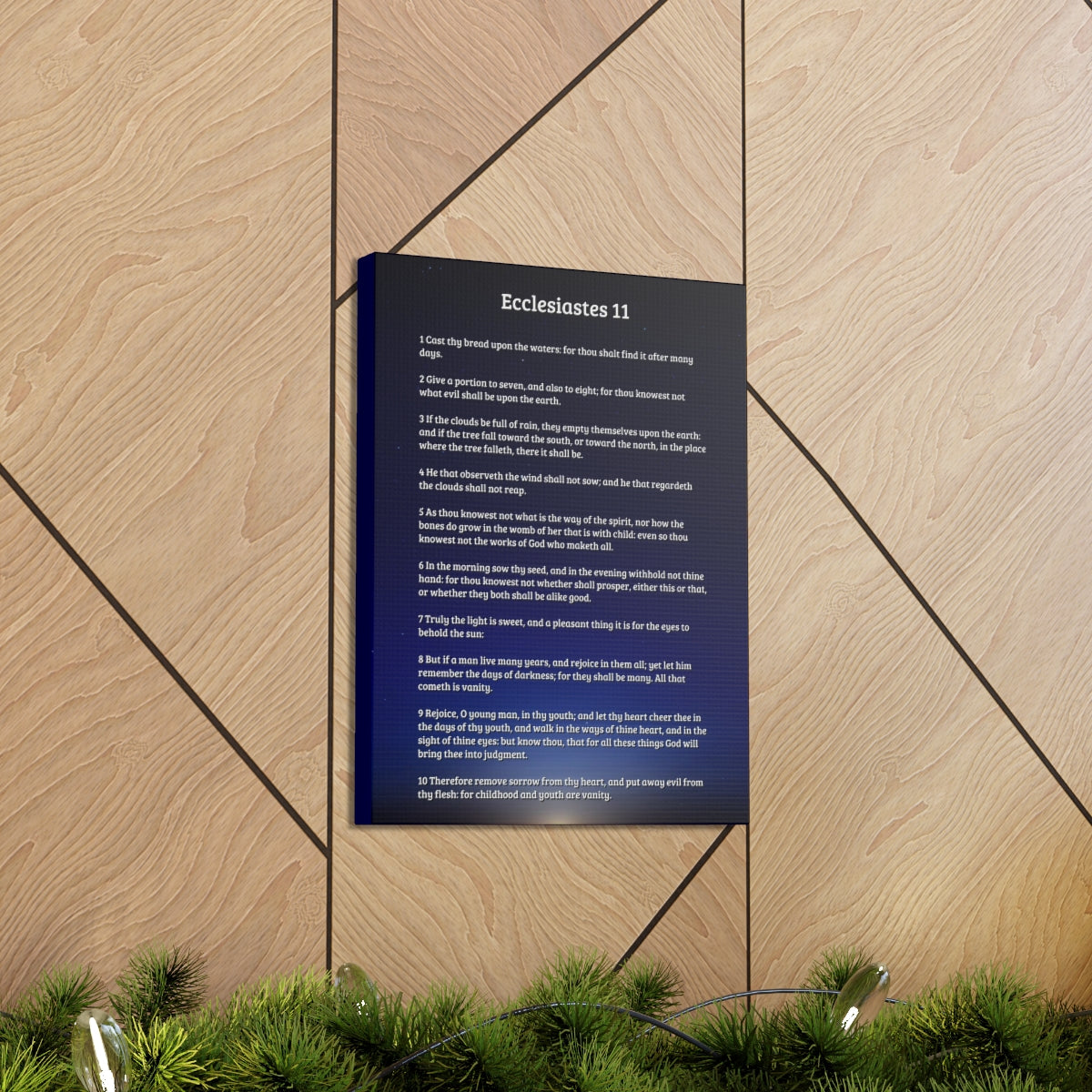 Scripture Walls Ecclesiastes 11 Chapter Sky Charity Bible Canvas Christian Wall Art Ready to Hang Unframed-Express Your Love Gifts