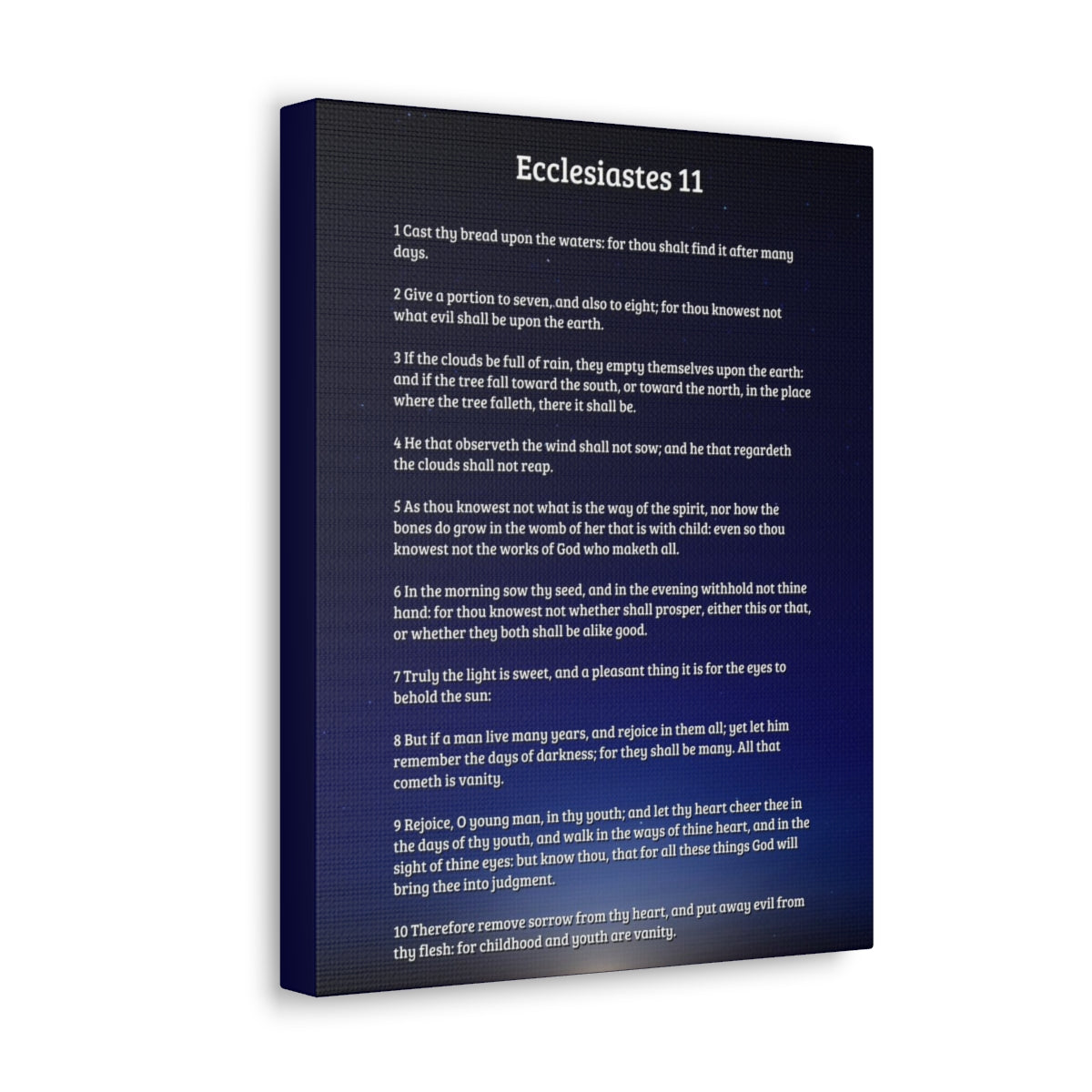 Scripture Walls Ecclesiastes 11 Chapter Sky Charity Bible Canvas Christian Wall Art Ready to Hang Unframed-Express Your Love Gifts