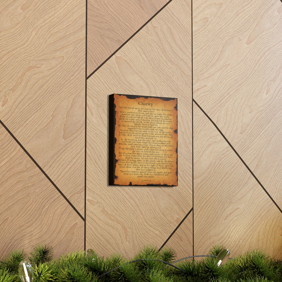 Scripture Walls Ecclesiastes 11 Chapter Gold Brown Bible Verse Canvas Christian Wall Art Ready to Hang Unframed-Express Your Love Gifts