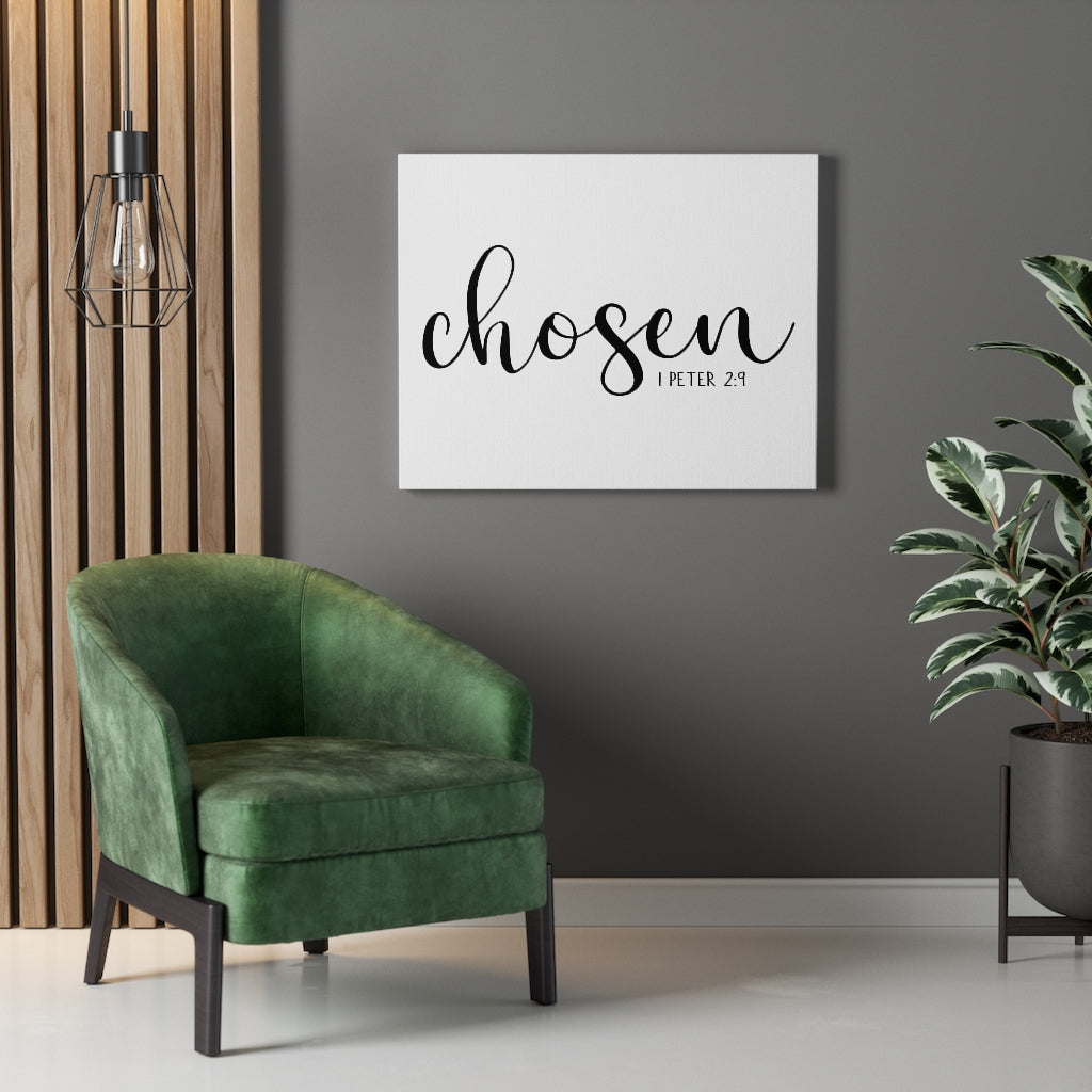 Scripture Walls Chosen 1 Peter 2:9 Plain Bible Verse Canvas Christian Wall Art Ready to Hang Unframed-Express Your Love Gifts