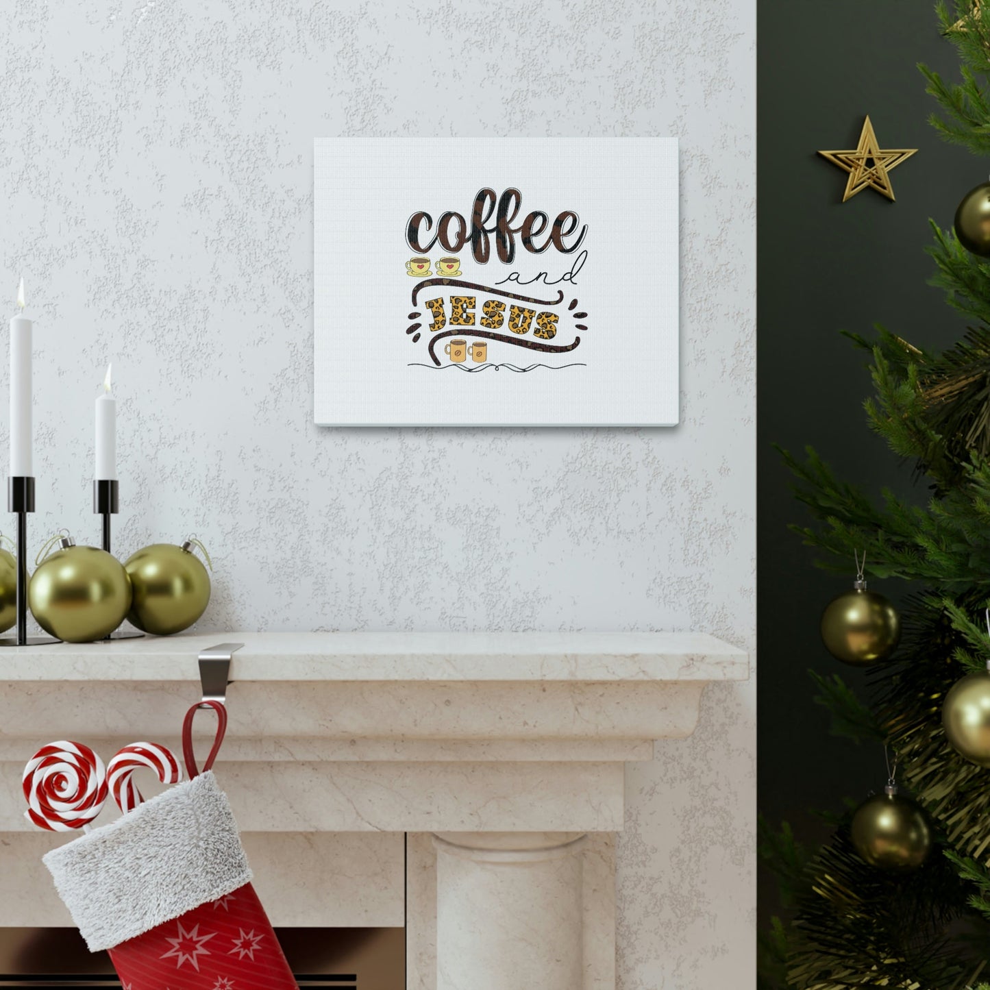 Coffee And Jesus Lamentations 3:23 Art Christian Wall Art Bible Verse Print Ready to Hang Unframed-Express Your Love Gifts