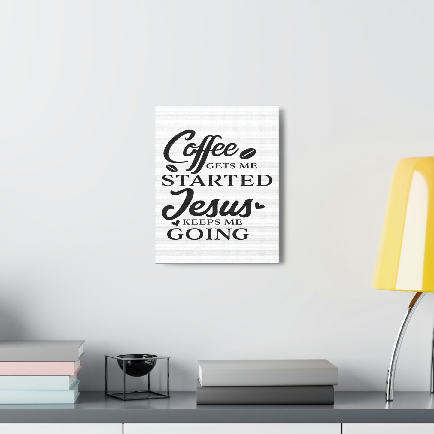 Scripture Walls Coffee Gets Me Colossians 1:11 Christian Wall Art Print Ready to Hang Unframed-Express Your Love Gifts