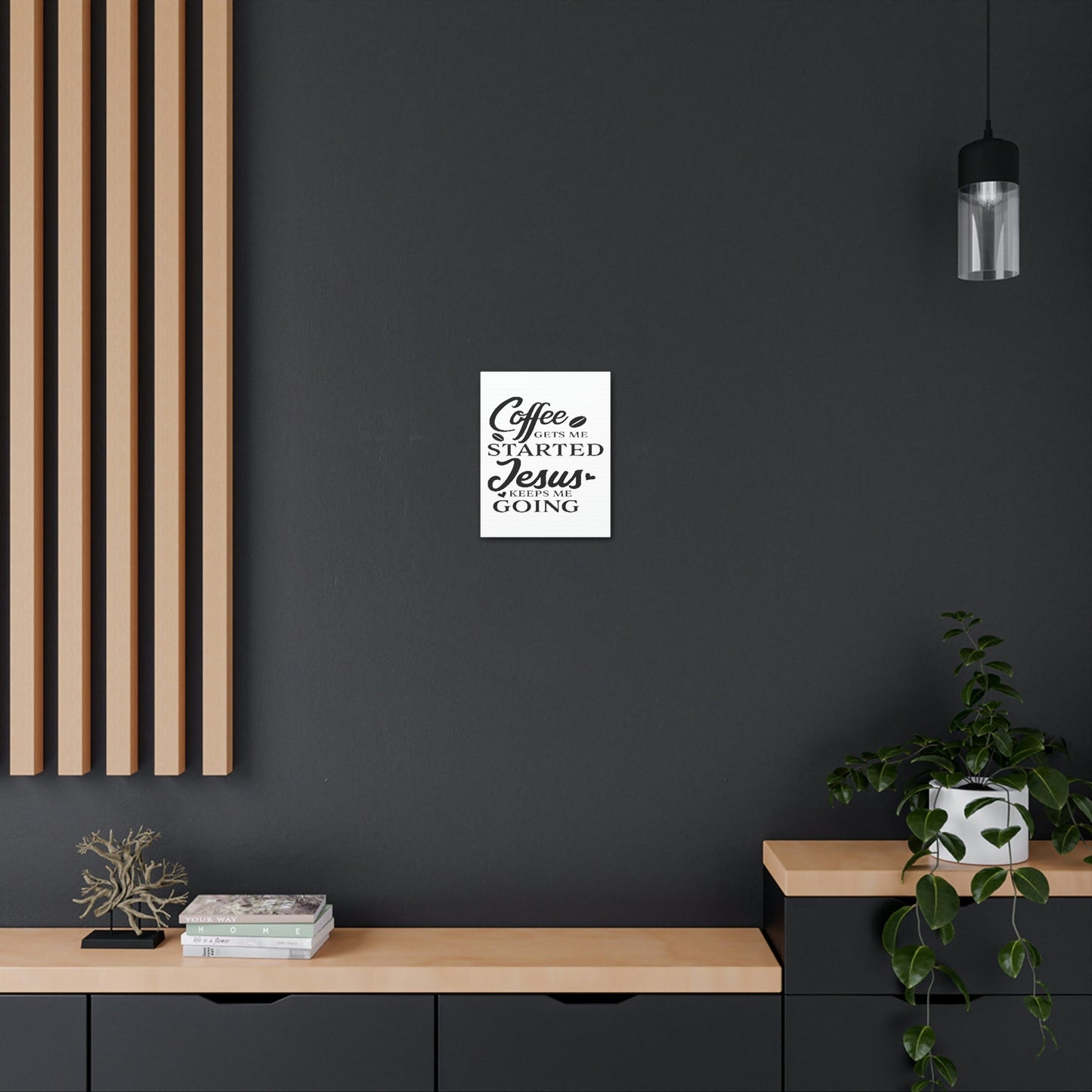 Scripture Walls Coffee Gets Me Colossians 1:11 Christian Wall Art Print Ready to Hang Unframed-Express Your Love Gifts