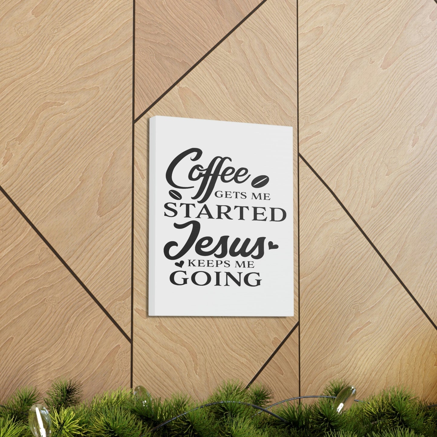 Scripture Walls Coffee Gets Me Colossians 1:11 Christian Wall Art Print Ready to Hang Unframed-Express Your Love Gifts