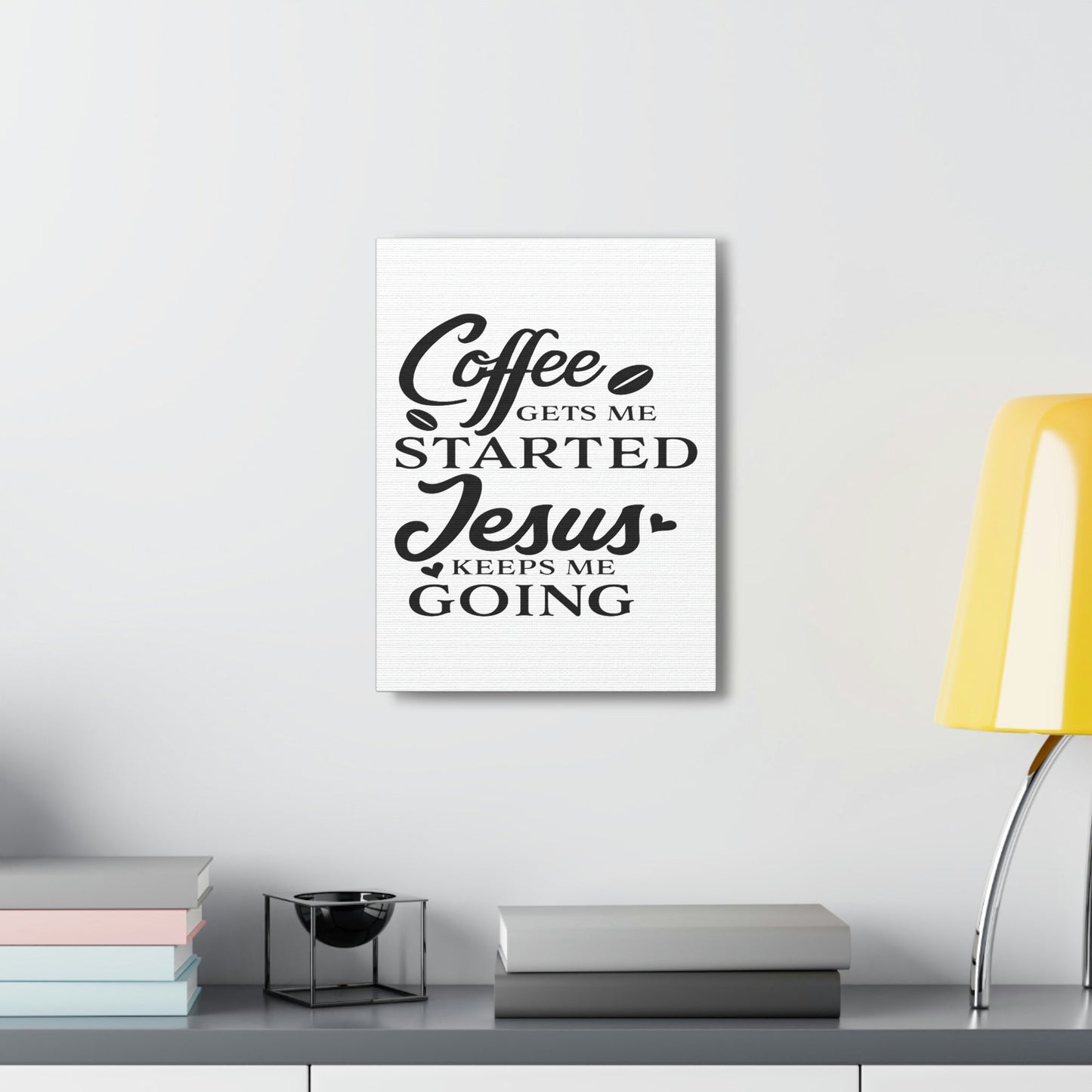 Scripture Walls Coffee Gets Me Colossians 1:11 Christian Wall Art Print Ready to Hang Unframed-Express Your Love Gifts
