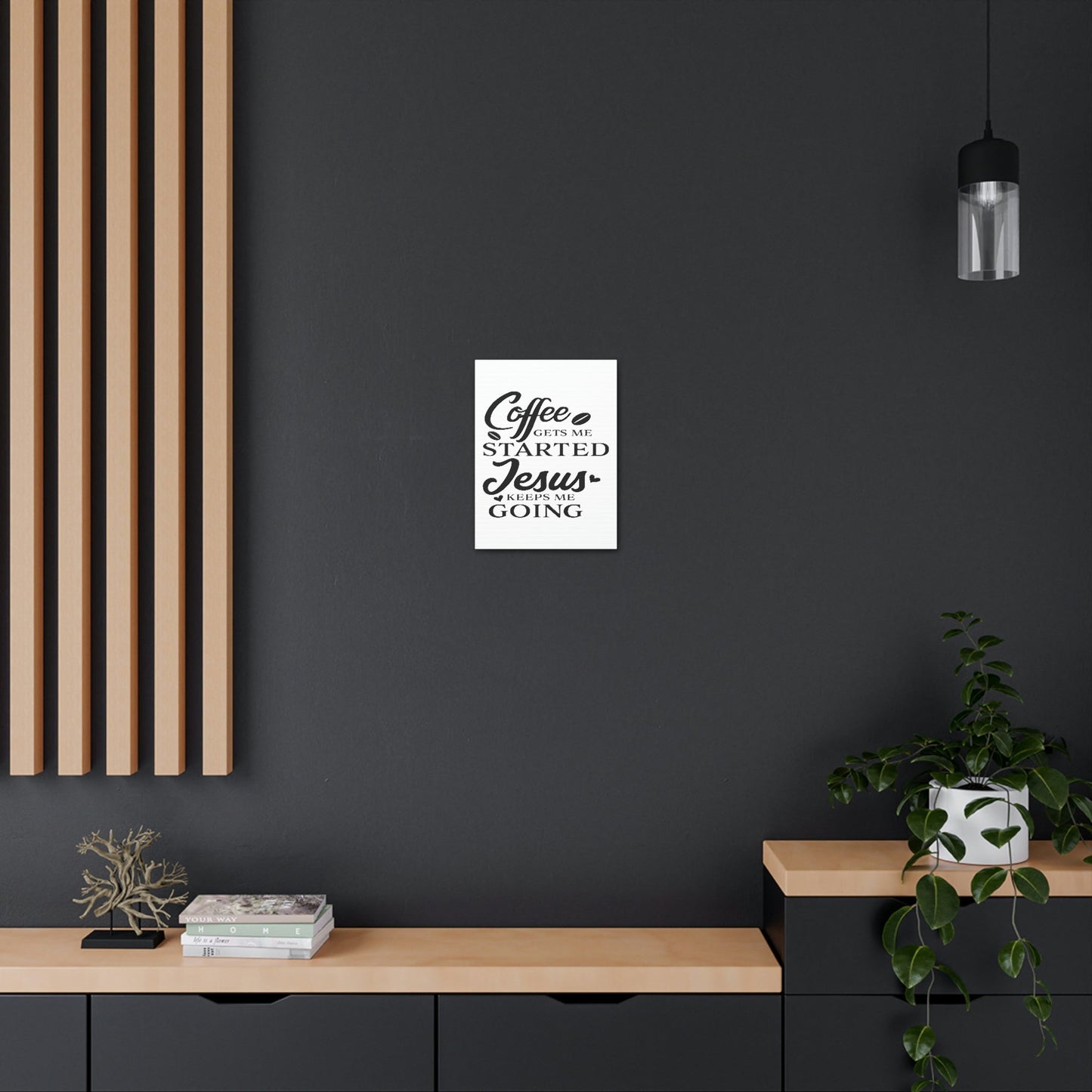 Scripture Walls Coffee Gets Me Colossians 1:11 Christian Wall Art Print Ready to Hang Unframed-Express Your Love Gifts