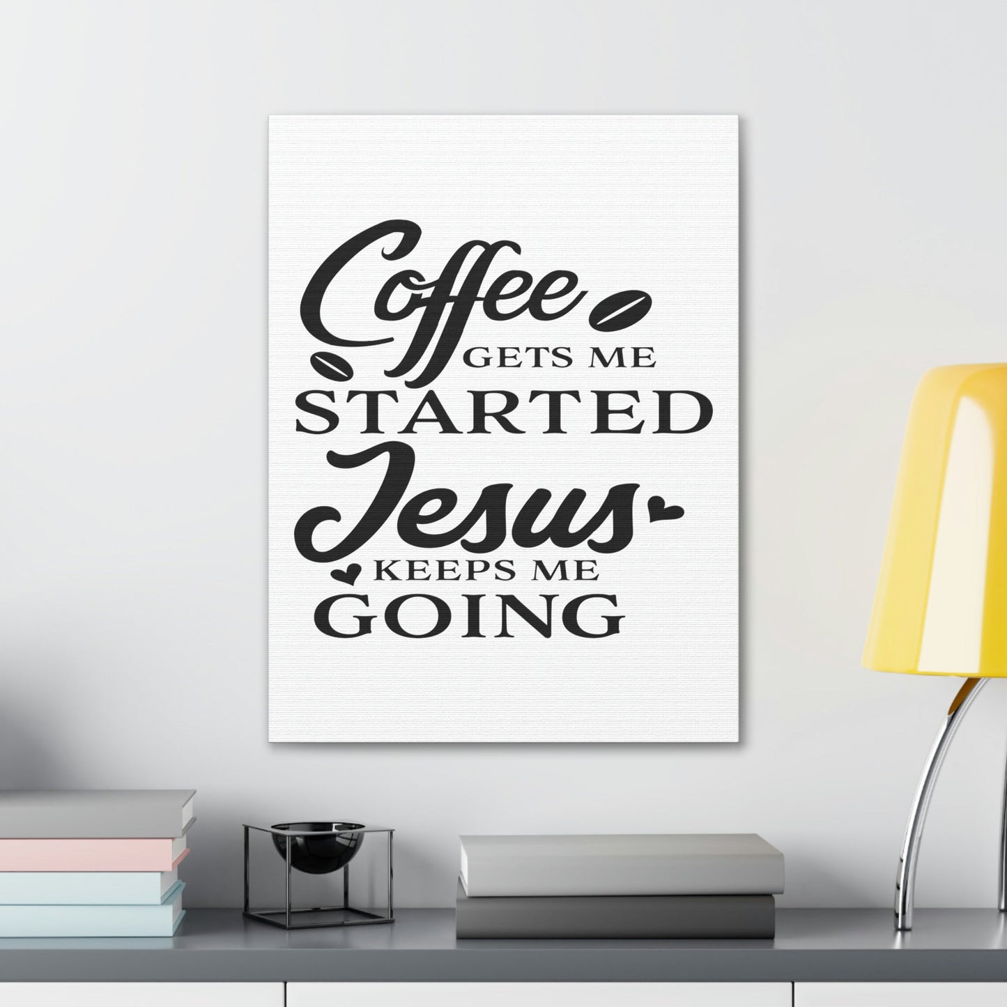 Scripture Walls Coffee Gets Me Colossians 1:11 Christian Wall Art Print Ready to Hang Unframed-Express Your Love Gifts