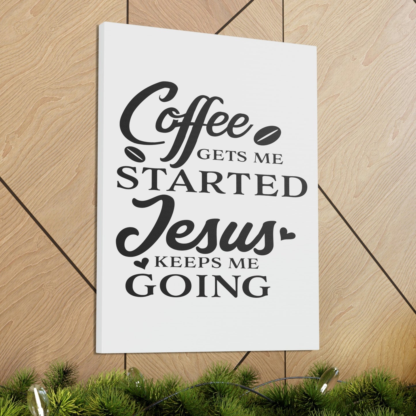 Scripture Walls Coffee Gets Me Colossians 1:11 Christian Wall Art Print Ready to Hang Unframed-Express Your Love Gifts