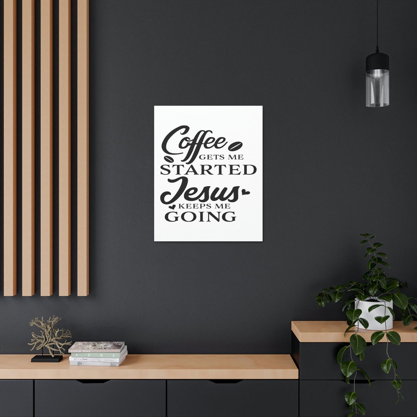 Scripture Walls Coffee Gets Me Colossians 1:11 Christian Wall Art Print Ready to Hang Unframed-Express Your Love Gifts