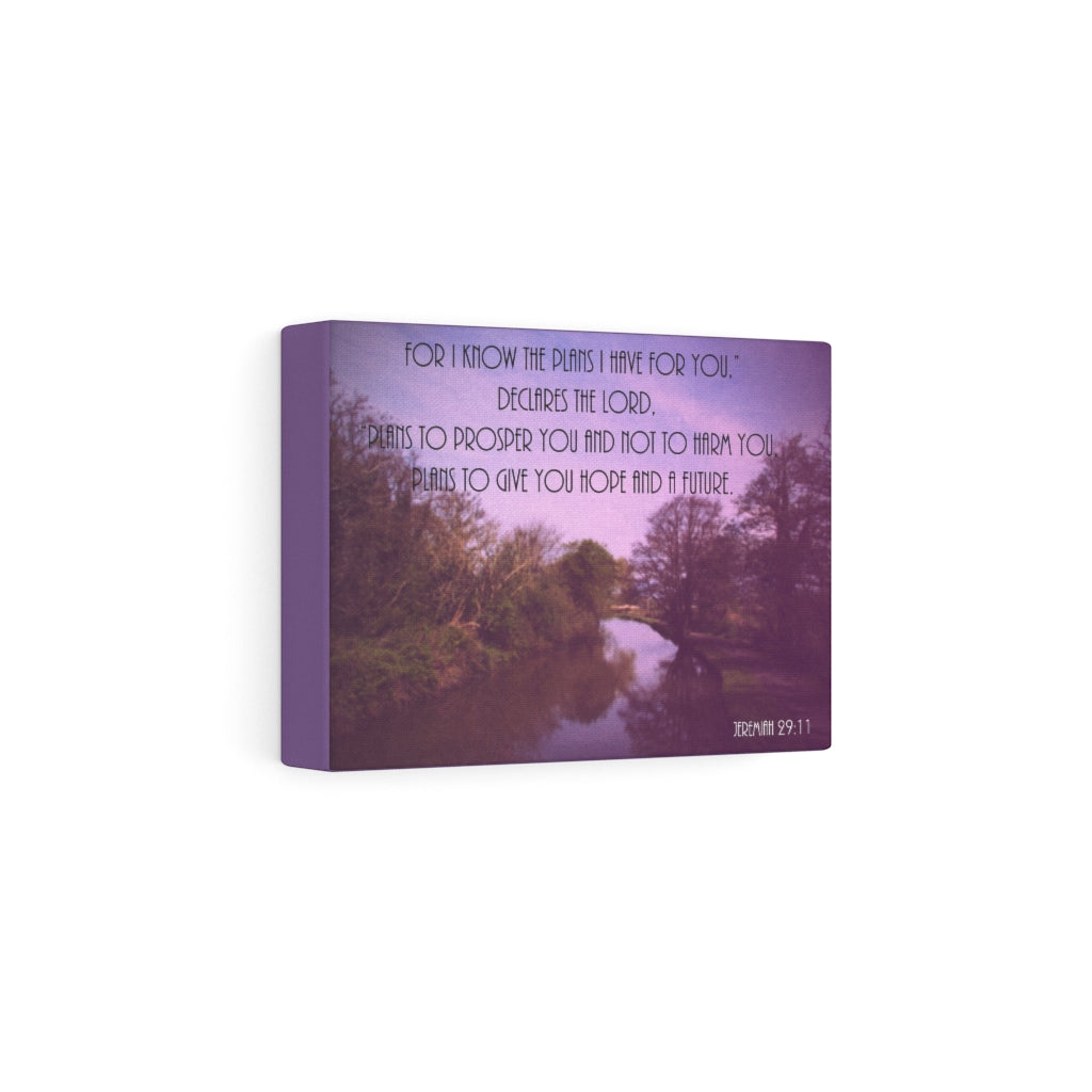 DeclAres The Lord Jeremiah 29:11 Purple Bible Verse Canvas Christian Wall Art Ready to Hang Unframed-Express Your Love Gifts