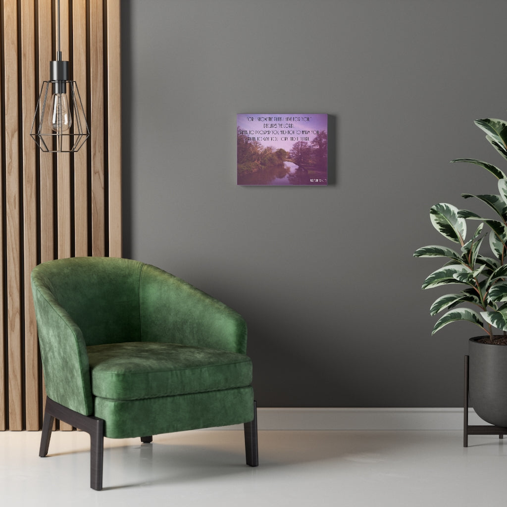 DeclAres The Lord Jeremiah 29:11 Purple Bible Verse Canvas Christian Wall Art Ready to Hang Unframed-Express Your Love Gifts
