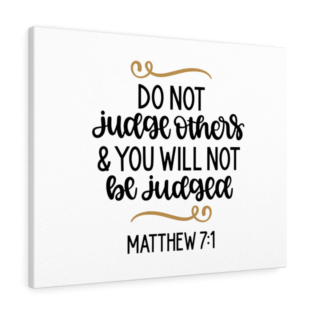 Do Not Judge Others Matthew 7:1 Bible Verse Canvas Christian Wall Art Ready to Hang Unframed-Express Your Love Gifts