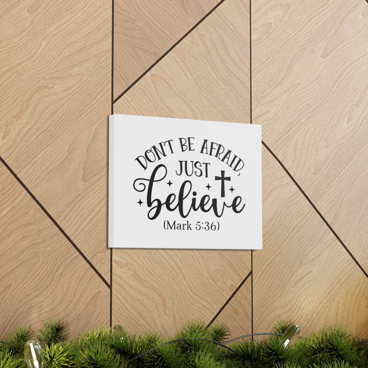 Scripture Walls Don't Be Afraid Mark 5:36 Stars Bible Verse Canvas Christian Wall Art Ready to Hang Unframed-Express Your Love Gifts