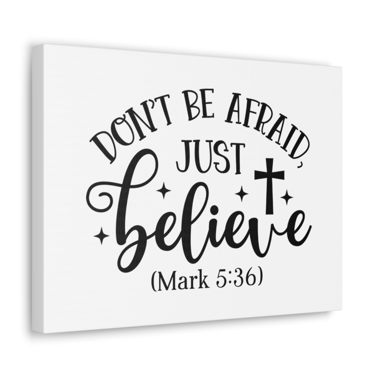 Scripture Walls Don't Be Afraid Mark 5:36 Stars Bible Verse Canvas Christian Wall Art Ready to Hang Unframed-Express Your Love Gifts