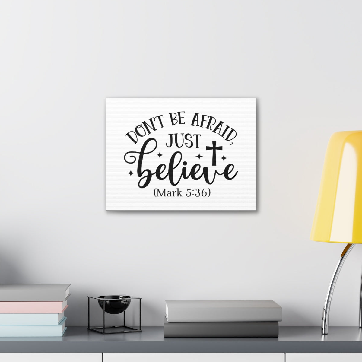 Scripture Walls Don't Be Afraid Mark 5:36 Stars Bible Verse Canvas Christian Wall Art Ready to Hang Unframed-Express Your Love Gifts