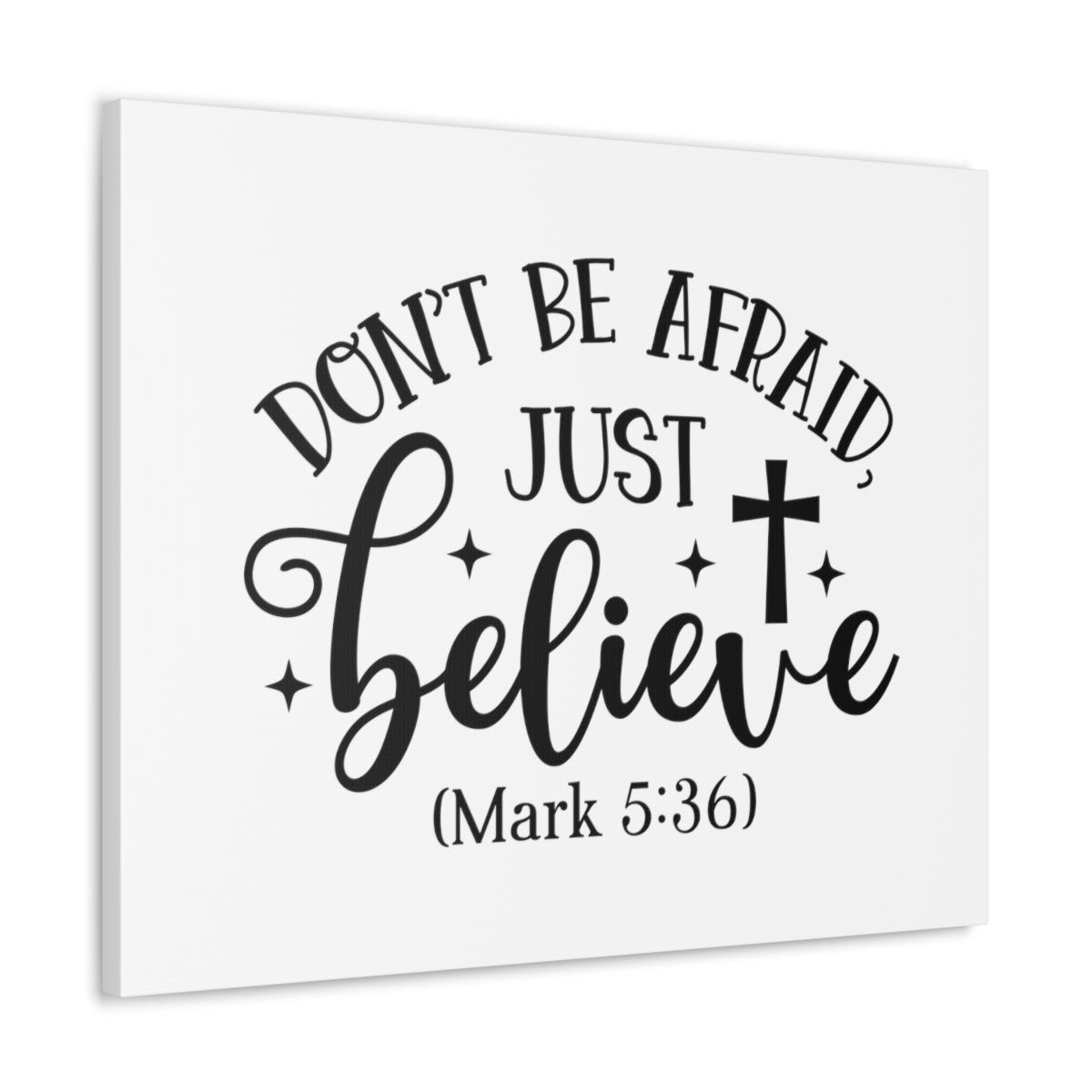Scripture Walls Don't Be Afraid Mark 5:36 Stars Bible Verse Canvas Christian Wall Art Ready to Hang Unframed-Express Your Love Gifts