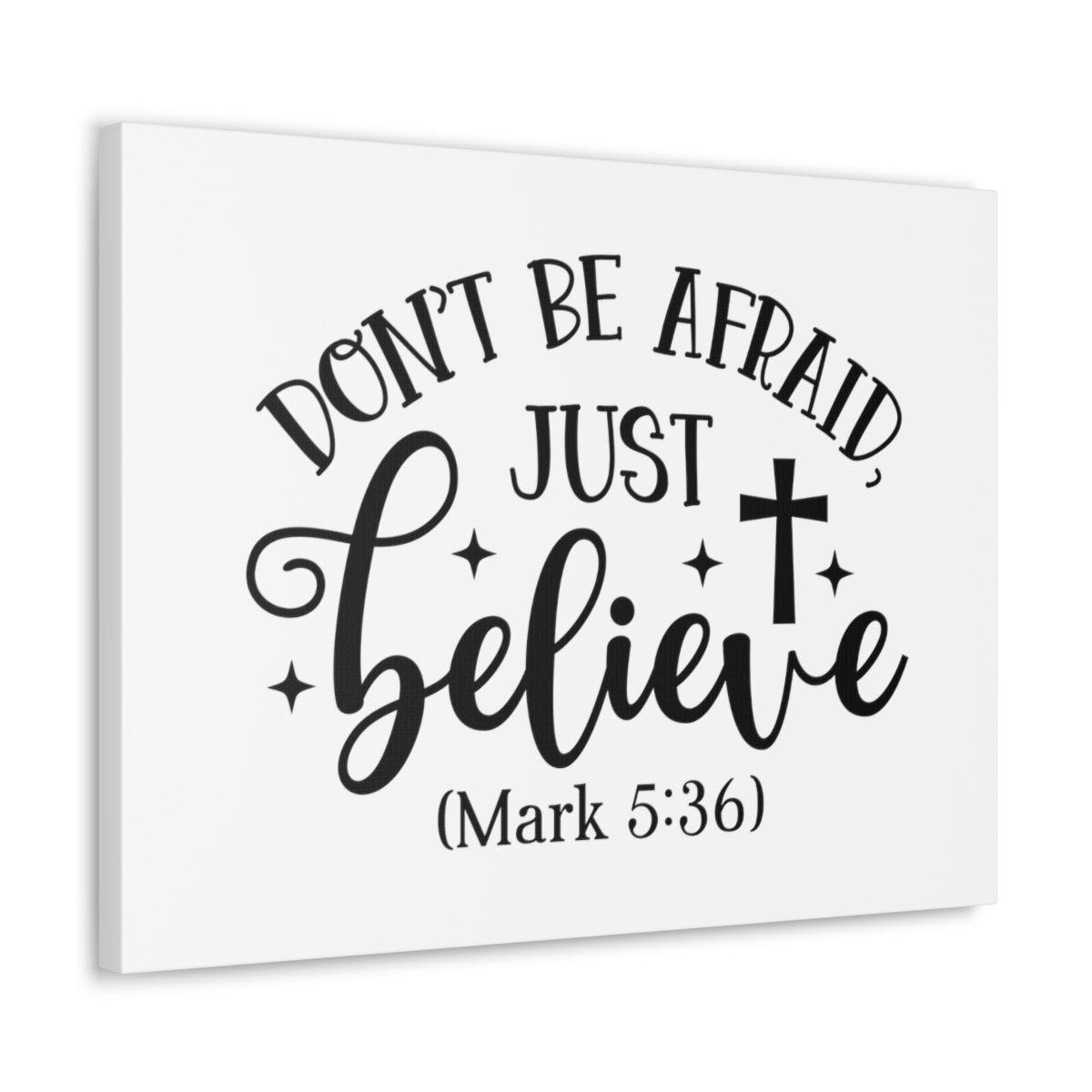 Scripture Walls Don't Be Afraid Mark 5:36 Stars Bible Verse Canvas Christian Wall Art Ready to Hang Unframed-Express Your Love Gifts