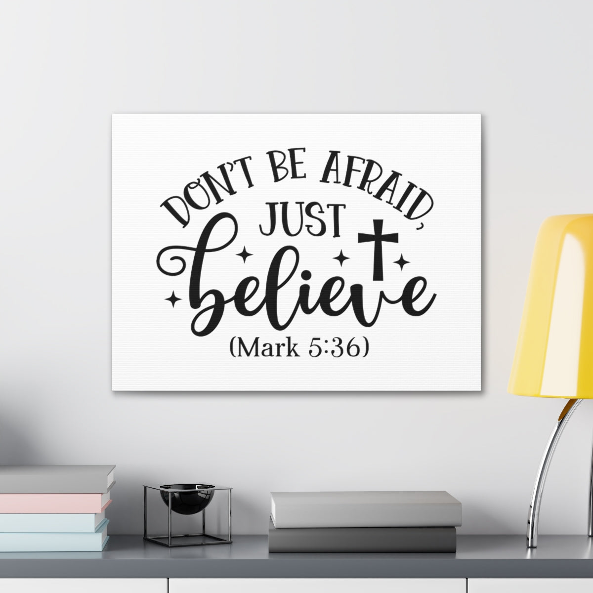 Scripture Walls Don't Be Afraid Mark 5:36 Stars Bible Verse Canvas Christian Wall Art Ready to Hang Unframed-Express Your Love Gifts