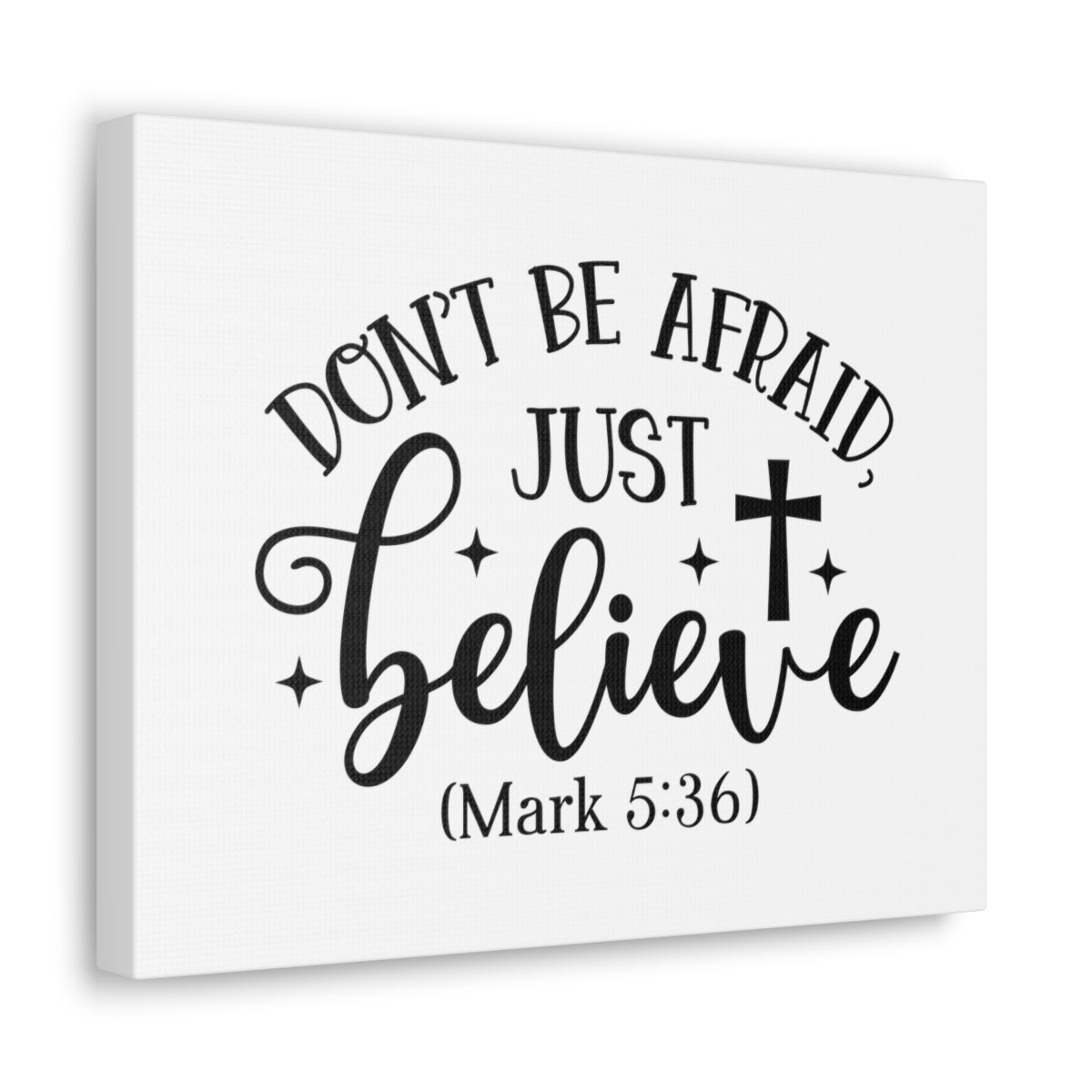 Scripture Walls Don't Be Afraid Mark 5:36 Stars Bible Verse Canvas Christian Wall Art Ready to Hang Unframed-Express Your Love Gifts