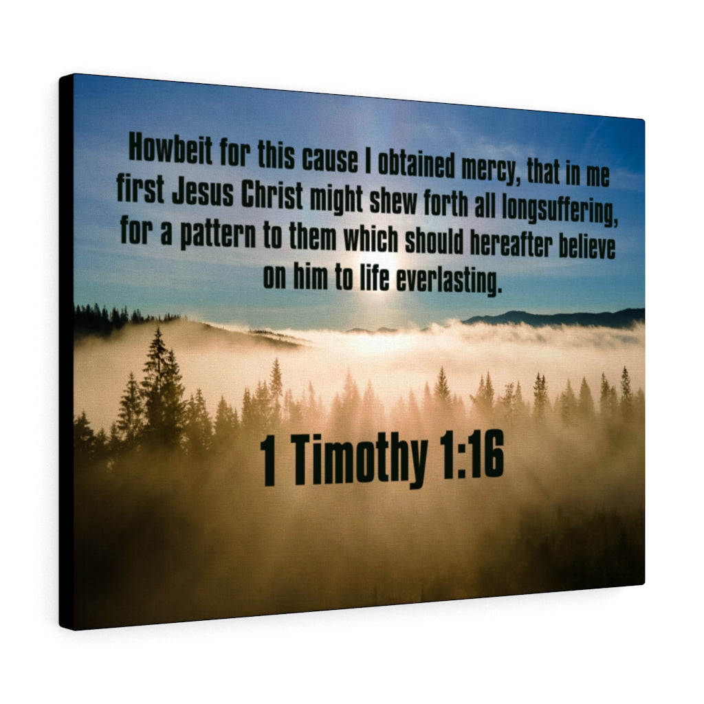 Everalsting Life 1 Timothy 1:16 Christian Home Decor Bible Art Unframed-Express Your Love Gifts