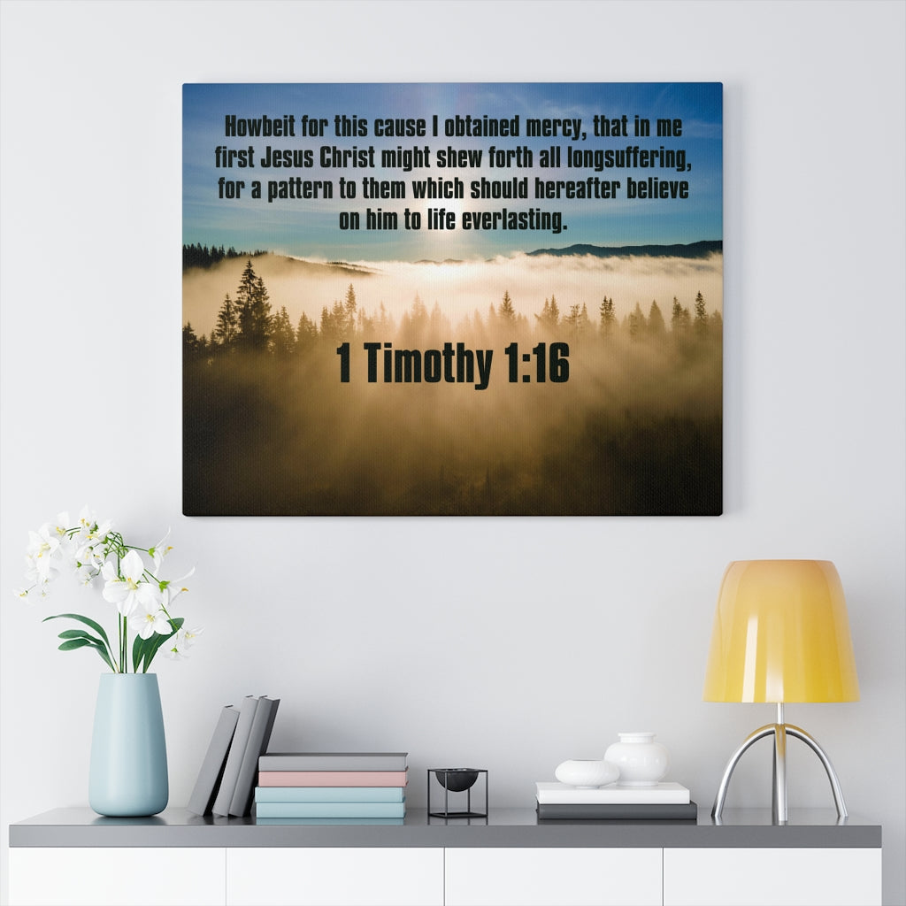Scripture Walls Everalsting Life 1 Timothy 1:16 Christian Home Decor Bible Art Unframed-Express Your Love Gifts
