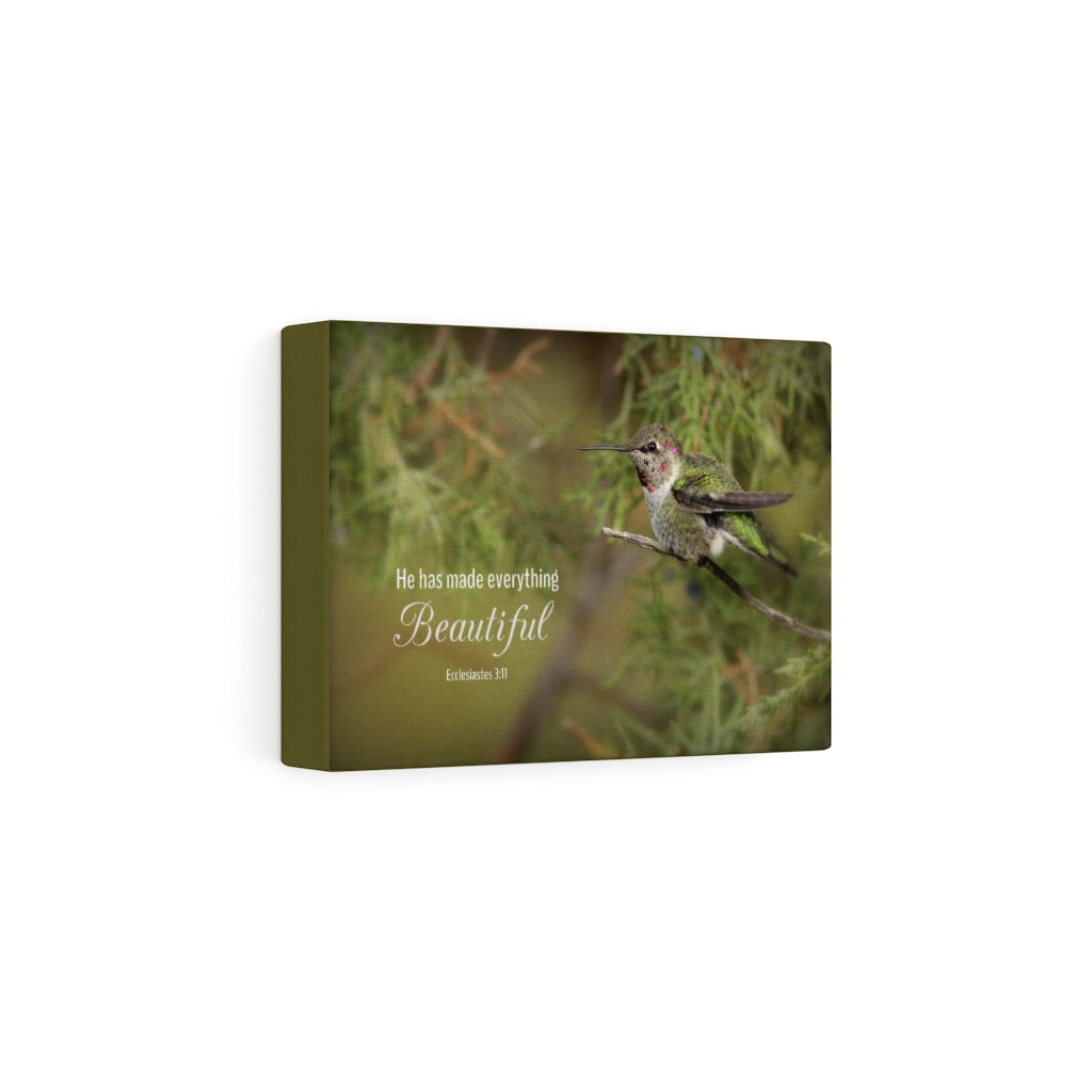 Everything Beautiful Ecclesiastes 3:11 Bird Christian Wall Art Bible Verse Print Ready To Hang Unframed-Express Your Love Gifts