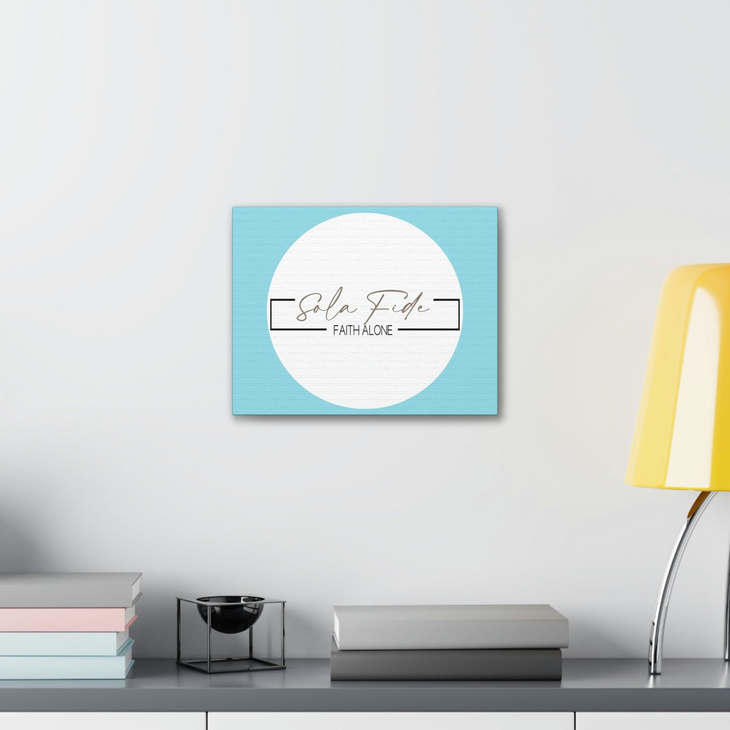 Scripture Walls Faith Alone Matthew 21:22 Sky Blue Bible Canvas Christian Wall Art Ready to Hang Unframed-Express Your Love Gifts