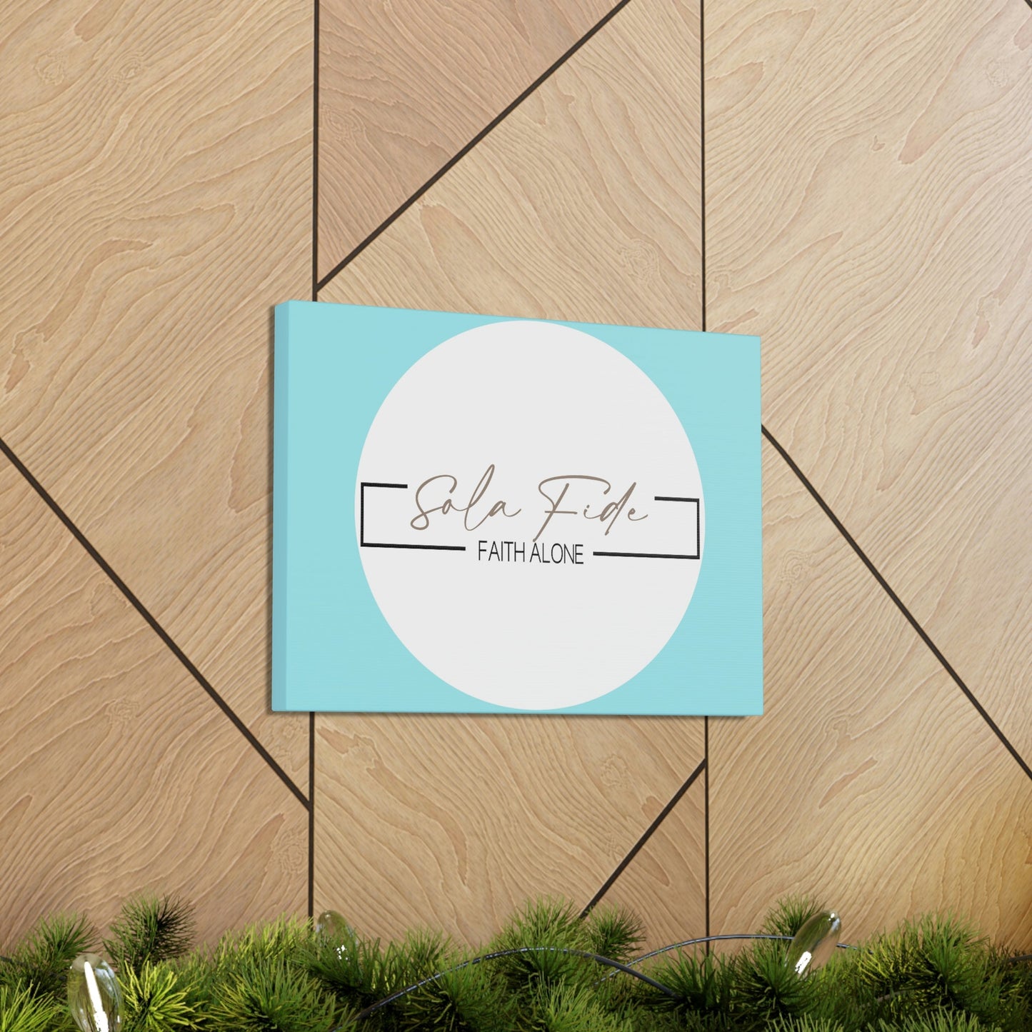 Scripture Walls Faith Alone Matthew 21:22 Sky Blue Bible Canvas Christian Wall Art Ready to Hang Unframed-Express Your Love Gifts