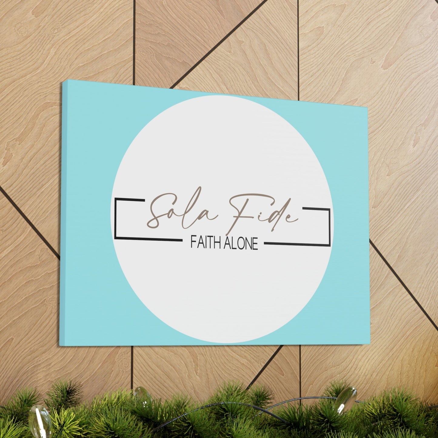Scripture Walls Faith Alone Matthew 21:22 Sky Blue Bible Canvas Christian Wall Art Ready to Hang Unframed-Express Your Love Gifts