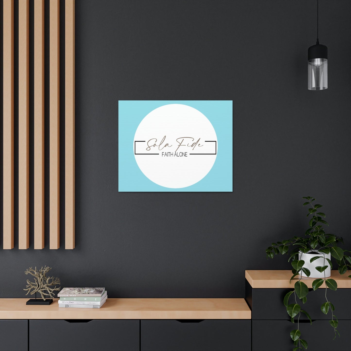 Scripture Walls Faith Alone Matthew 21:22 Sky Blue Bible Canvas Christian Wall Art Ready to Hang Unframed-Express Your Love Gifts