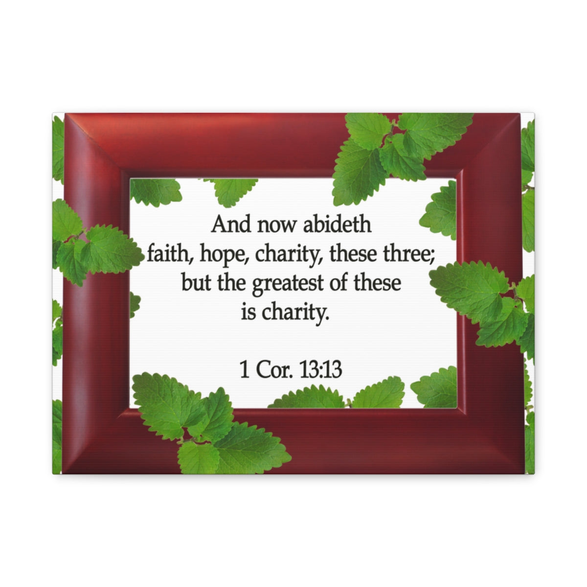 Scripture Walls Faith Hope Charity 1 Corinthians 13:13 Bible Verse Canvas Christian Wall Art Bible Verse Print Ready To Hang Unframed-Express Your Love Gifts