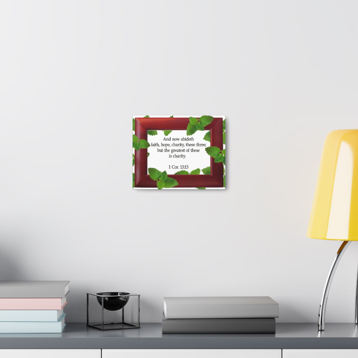 Scripture Walls Faith Hope Charity 1 Corinthians 13:13 Bible Verse Canvas Christian Wall Art Bible Verse Print Ready To Hang Unframed-Express Your Love Gifts